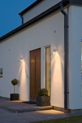 Konstsmide Modena Big 7515-750 Buitenlamp (wand) Halogeen GU10 35 W Zwart