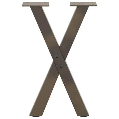 Salontafelpoten 2 st X-vormig 28x(42-43) cm staal naturel Salontafelpoten 2 st X-vormig 28x(42-43) cm staal naturel