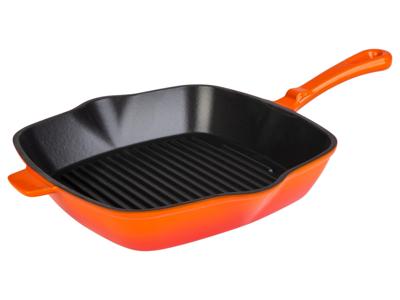 LIVARNO home Gietijzeren grillpan 24,5 cm (Oranje) LIVARNO home Gietijzeren grillpan 24,5 cm (Oranje)