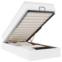 Ottoman bed met matras 80x200 cm kunstleer wit - thumbnail