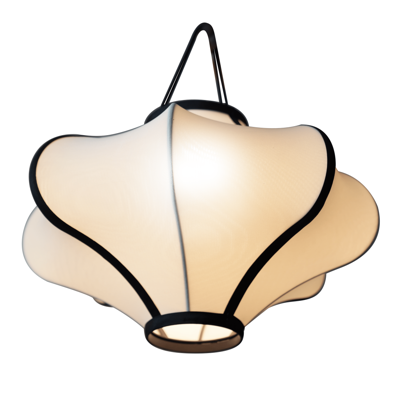 Lampenkap 40cm-Lantaarn-Elastische stof-Creme