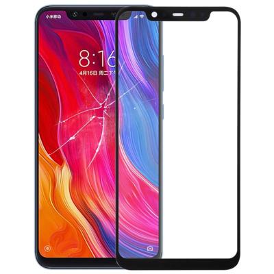 Voorste scherm buitenste glaslens voor Xiaomi Mi 8 (zwart)