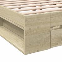 Bedframe met lades bewerkt hout sonoma eikenkleurig 180x200 cm - thumbnail
