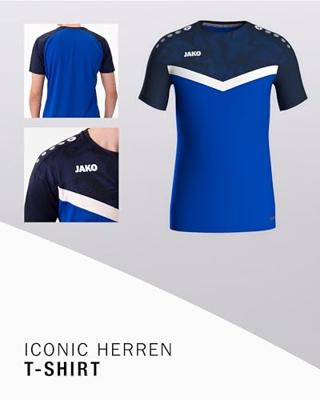 JAKO 6124 T-Shirt Iconic - Royal/Marine - 4XL