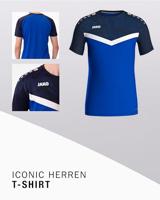 JAKO 6124 T-Shirt Iconic - Royal/Marine - 4XL - thumbnail