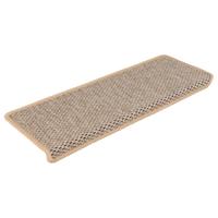 Trapmatten zelfklevend 15 st sisal-look 65x21x4 cm lichtbeige - thumbnail