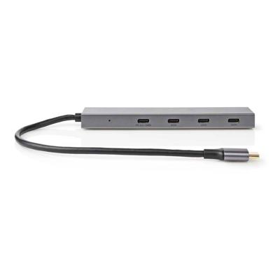 Nedis UHUBU3470AT Usb-hub 1x Usb-c™ 3.2 Gen 2 Male Usb-c™ 3.2 Gen 2 Female With Pd 3.0 / 3x Usb-c™ 3.2 Gen 2 Female 4-poorts Poort(en) Usb 3.2 Gen 2 Usb Gevoed 10 Gbps