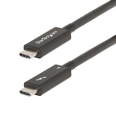 StarTech.com 2m Actieve Thunderbolt 4 Kabel, 40Gbps, 100W PD, 4K/8K Video, Intel-Certified Thunderbolt Kabel, Compatibel met USB4/TB4/ USB 3.2/ USB Type-C/DisplayPort/TB3 (A40G2MB-TB4-CABLE)