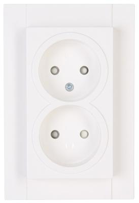 Athenis wandcontactdoos 2-voudig KV helder wit