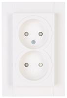 Athenis wandcontactdoos 2-voudig KV helder wit - thumbnail