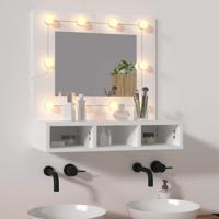 Spiegelkast met LED-verlichting 60x31,5x62 cm wit - thumbnail