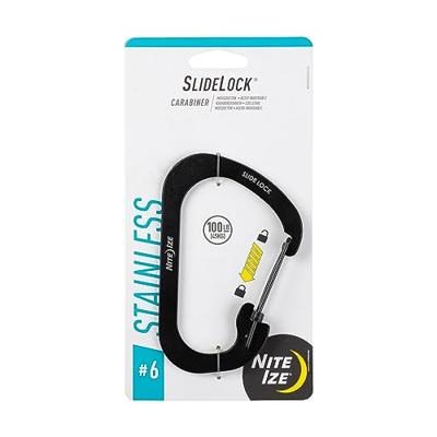 Nite ize Carabiner #6 Slidelock Black Zwart Nite ize Carabiner #6 Slidelock Black Zwart
