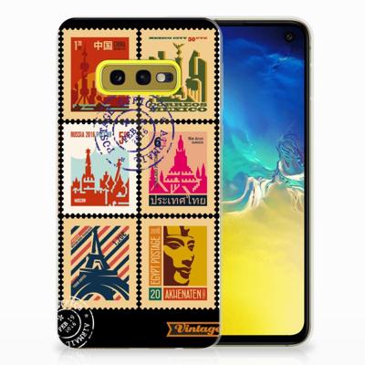 Samsung Galaxy S10e | Silliconen Back Cover | Postzegels