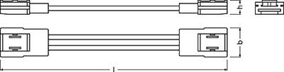 LEDVANCE 272231 LED STRIP PERFORMANCE CONNECTORS Connector Kabellengte: 5.00 cm (l x b x h) 66 x 10 x 5 mm 1 stuk(s)