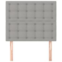 Hoofdborden 4 st 72x5x78/88 cm stof lichtgrijs - thumbnail