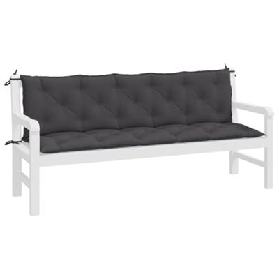 VidaXL Tuinbankkussens 2 st 180x50x7 cm oxford stof antracietkleurig