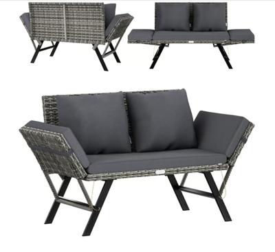 Solar tuinlamp wicker hoogte 50cm