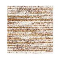 Boho&me Vierkant hoogpolig vloerkleed strepen Artisan - wit|multi - - thumbnail