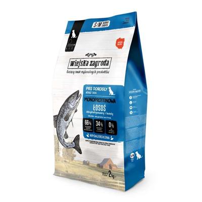 WIEJSKA ZAGRODA Monoprotein Salmon - droog hondenvoer - 2kg