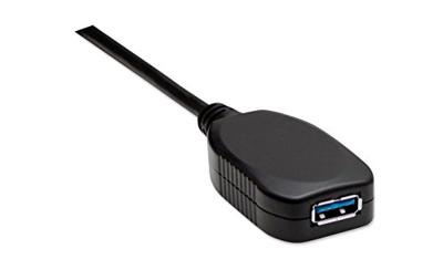 Manhattan 150712 USB-kabel USB 3.2 Gen1 USB-A stekker, USB-A bus 5.00 m Zwart