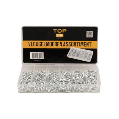 Topgear vleugelmoeren ass. 150 dlg.