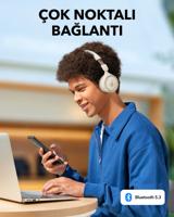 soundcore H30i draadloze on-ear hoofdtelefoon, inklapbaar ontwerp, pure bastonen, 70 u speeltijd, Bluetooth 5.3, lichtgewicht en comfortabel, appconnectiviteit(wit) - thumbnail