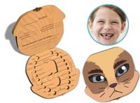 Tandendoosje met naam - Wolf - Hout - thumbnail