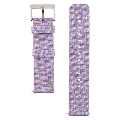 Canvas nylon bandje Fitbit Versa 1 / 2 & Lite - Paars - thumbnail
