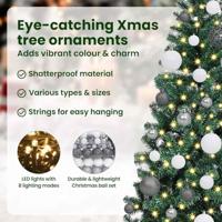 VidaXL Kunstmatig voorverlicht kerstboom groen 150 cm pvc en metaal - thumbnail