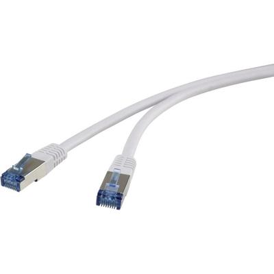 Renkforce RF-4737370 RJ45 Netwerkkabel, patchkabel CAT 6A S/FTP 3.00 m Grijs Zeer flexibel, Vergulde steekcontacten 1 stuk(s)