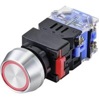TRU COMPONENTS LAS0-L-11EB/R/12V Druktoets 250 V 5 A 1x uit/(aan) Moment Rood IP40 1 stuk(s) - thumbnail