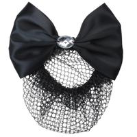 Mondoni haarstrik met netje zwart - thumbnail