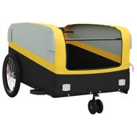 Fietstrailer 45 kg ijzer zwart en geel - thumbnail