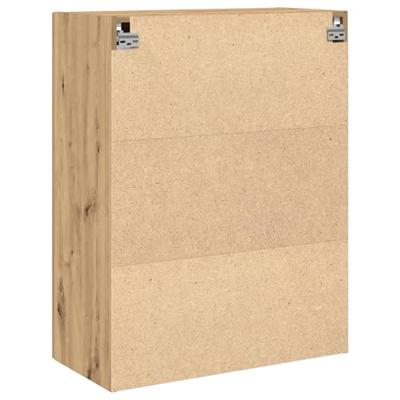 Wandkast artisanaal eikenkleurig 69.5 x 34 x 90 cm Bewerkt hout