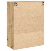 Wandkast artisanaal eikenkleurig 69.5 x 34 x 90 cm Bewerkt hout - thumbnail