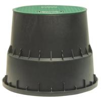 Grondput voor afsluiter Zwart/Groen - rond - diameter 253mm - hoogte 261mm - thumbnail