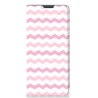 Motorola Moto G51 5G | Hoesje met Magneet | Waves Roze Motorola Moto G51 5G | Hoesje met Magneet | Waves Roze