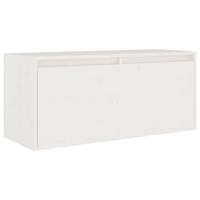 Tv-meubelen 4 st massief grenenhout wit - thumbnail