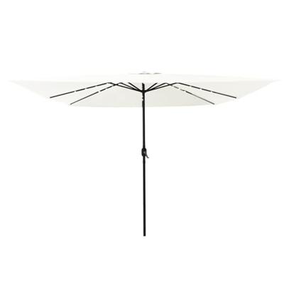 Parasol vierkant met LED-verlichting 295x245 cm zandwit