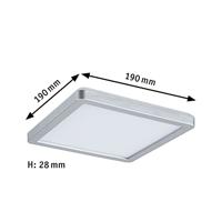 Paulmann 70993 P Atria Shine 11,2W 3000K 190x190 ch m K LED-plafondlamp LED 11.2 W Chroom (mat) - thumbnail