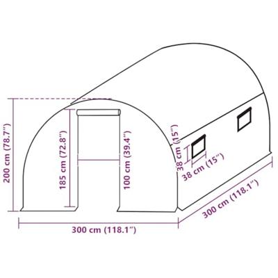 VidaXL Kashoes vervangend (9 m²) 3x3x2 m transparant VidaXL Kashoes vervangend (9 m²) 3x3x2 m transparant