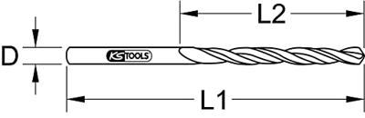 KS Tools 3302048 HSS-G Metaal-spiraalboorset 4.8 mm 10 stuk(s)