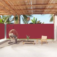 Windscherm uittrekbaar 200x1000 cm rood - thumbnail
