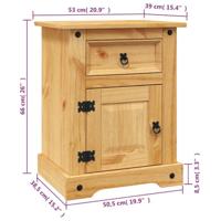 Nachtkastje Mexicaans grenenhout Corona-stijl 53x39x67 cm - thumbnail