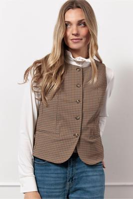 Studio Anneloes Fie Check Gilet 13090 Gilets 1322 Caramel/latte