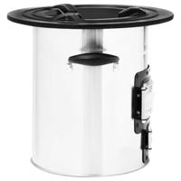 Camping houtkachel 51,5x35x30,5 cm roestvrij staal zilverkleur - thumbnail