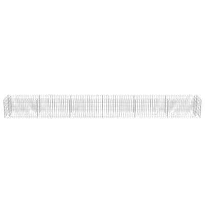 Gabion plantenbak verhoogd 540x50x50 cm gegalvaniseerd staal