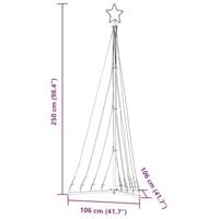 VidaXL Led-kerstboom 447 leds warm wit 249 cm - thumbnail