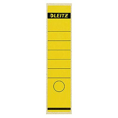 Leitz rugetiketten, zelfklevend, ft 6,1 x 28,5 cm, pak van 10 stuks, geel