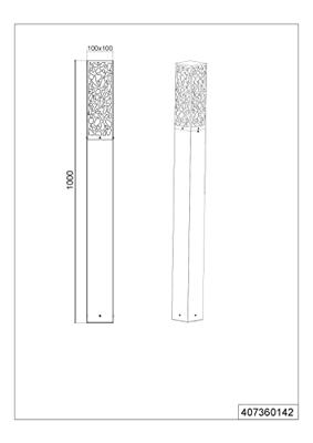 Trio TuinlampCooper 100cm Antraciet - 407360142
